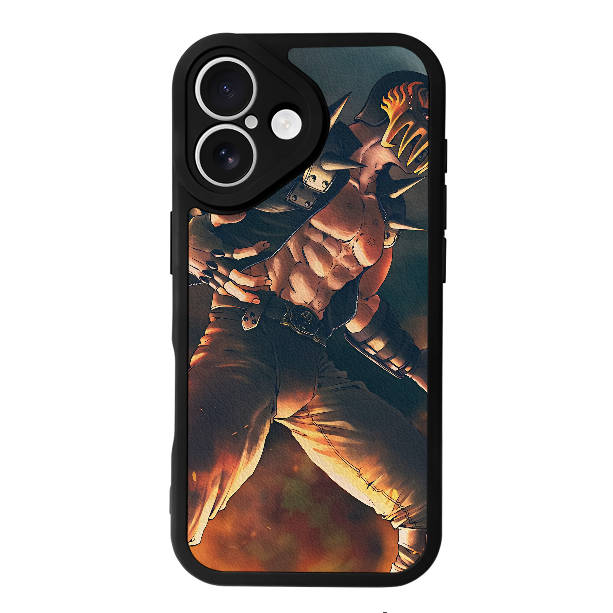 （画像用） 北斗の拳 Fist of the North Star 【iPhone 16シリーズ対応】シリコンスマホケース（レザー調） 材質：シリコン